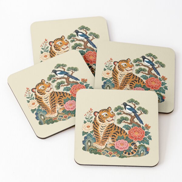 Item preview, Korean Minhwa Inspired Tiger and Magpie Art designed and sold by Myra365Art.