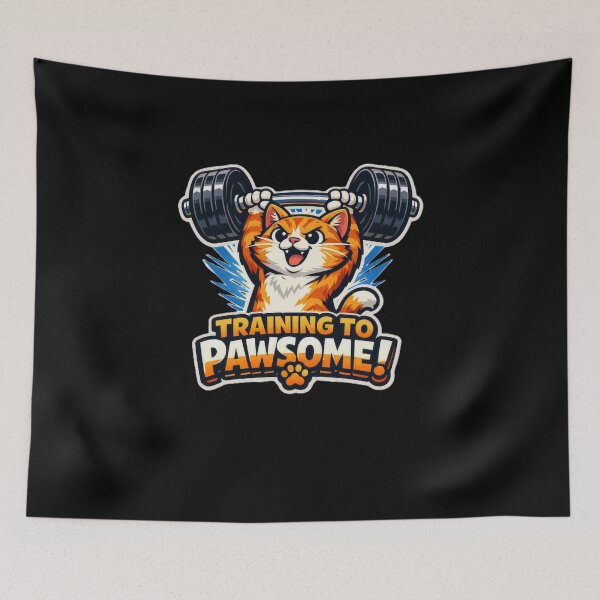 Item preview, Funny Gym Cat – I Lifted Once, I’m Done - Sarcastic Gym Cat Lover Design designed and sold by AYACHI90.