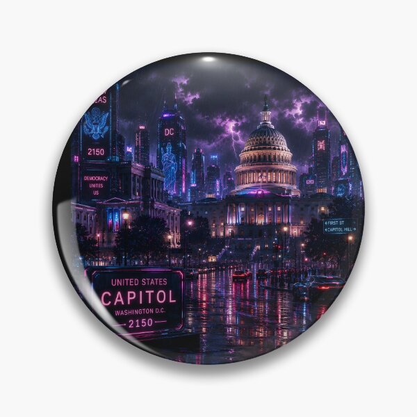Item preview, Washington DC Cyberpunk  | Neon Atlas Special Edition designed and sold by NSAstore.