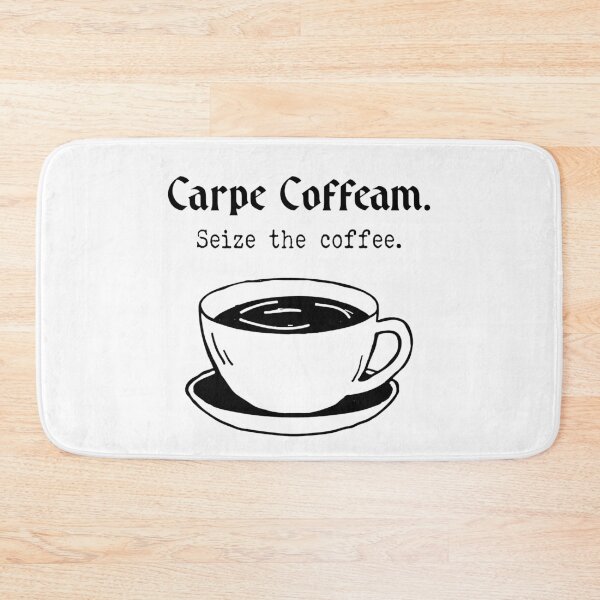 Item preview, Carpe Coffeam Seize the Coffee Latin Coffee Lover Funny Quote designed and sold by witchlingart.