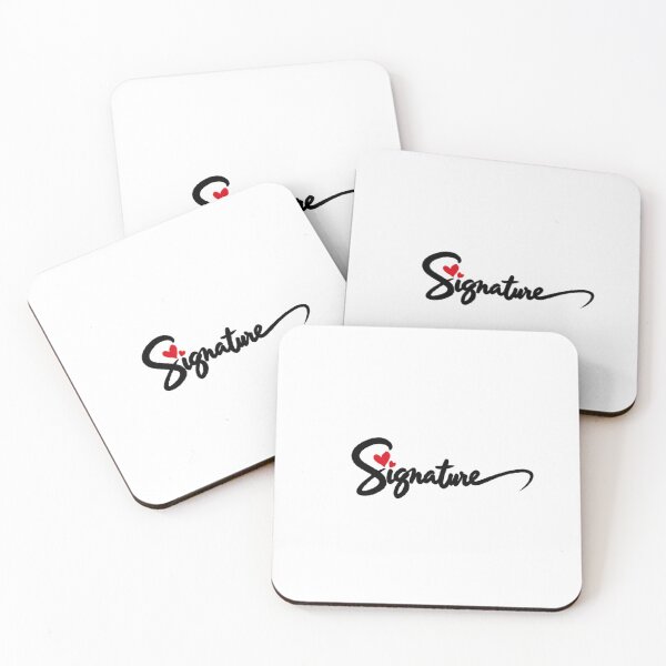 Item preview, Bold Signature — Black with Red Heart designed and sold by Bondingbonding.