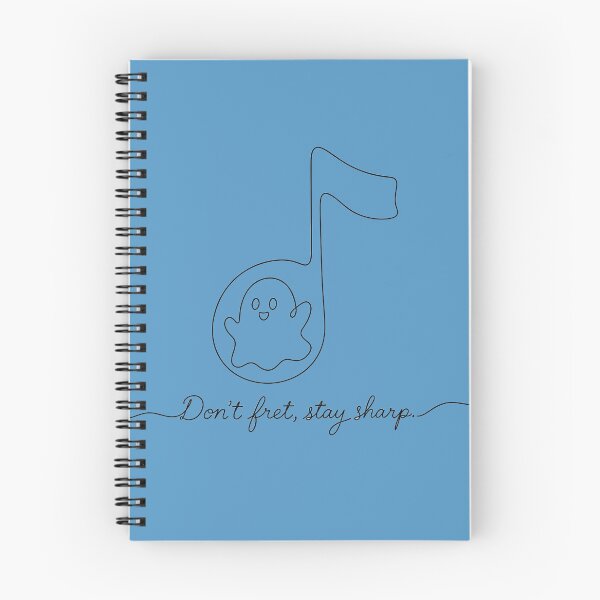 Item preview, Cute Ghost Music Note Don't Fret Stay Sharp Music Pun designed and sold by ManggaeJM.