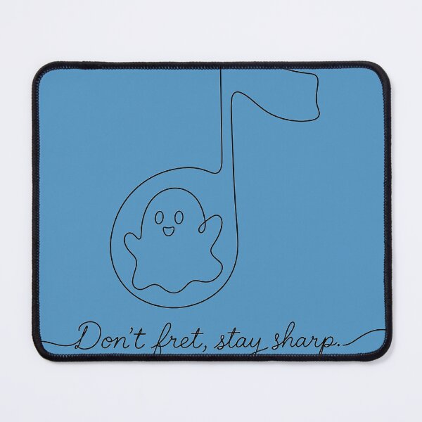 Item preview, Cute Ghost Music Note Don't Fret Stay Sharp Music Pun designed and sold by ManggaeJM.