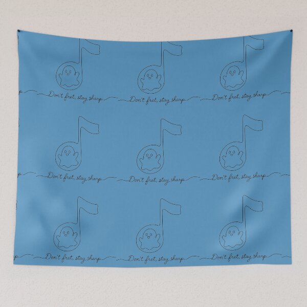 Item preview, Cute Ghost Music Note Don't Fret Stay Sharp Music Pun designed and sold by ManggaeJM.