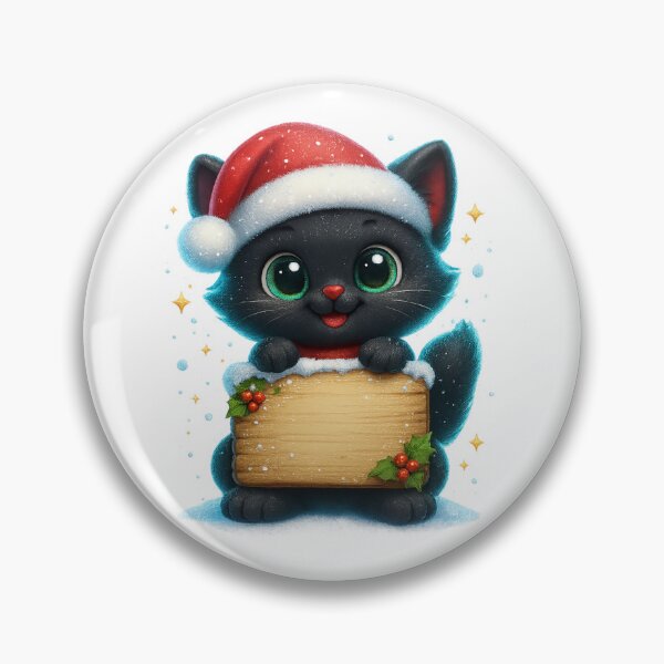 Item preview, Cute Cat Holding Blank Winter Sign | Kawaii Snowy Kitty | Cozy Christmas Cat designed and sold by PrintCreations9.