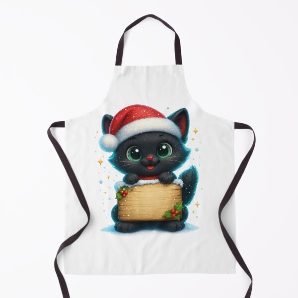 Item preview, Cute Cat Holding Blank Winter Sign | Kawaii Snowy Kitty | Cozy Christmas Cat designed and sold by PrintCreations9.