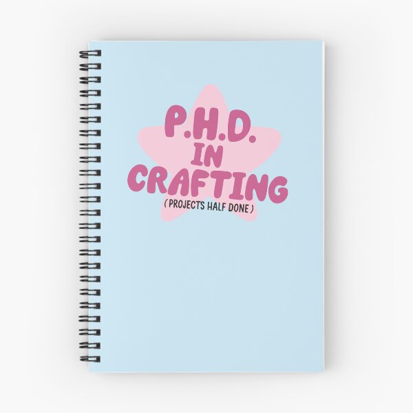 Item preview, PHD In Crafting Projects Half Done Funny Cute Pink Star designed and sold by BrownHorse90s.
