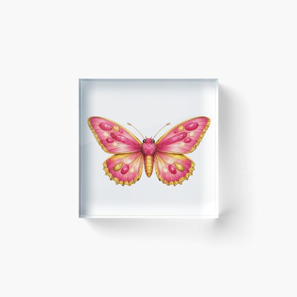 Item preview, Beautiful Pink and Gold Butterfly Illustration. designed and sold by AmirArtisanVibe.