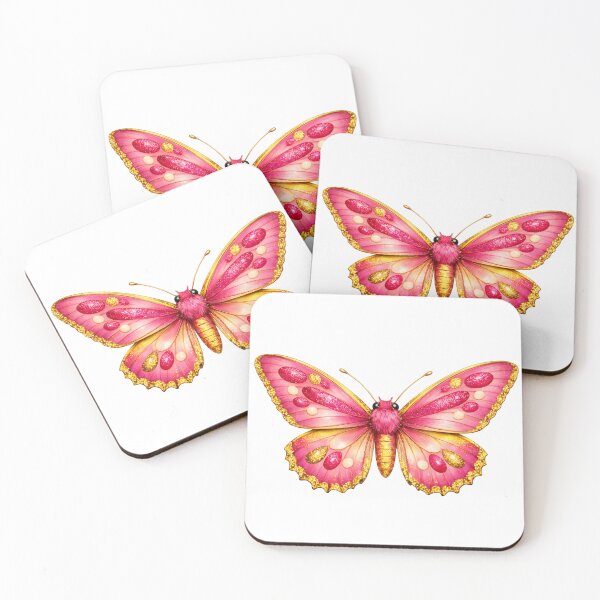Item preview, Beautiful Pink and Gold Butterfly Illustration. designed and sold by AmirArtisanVibe.