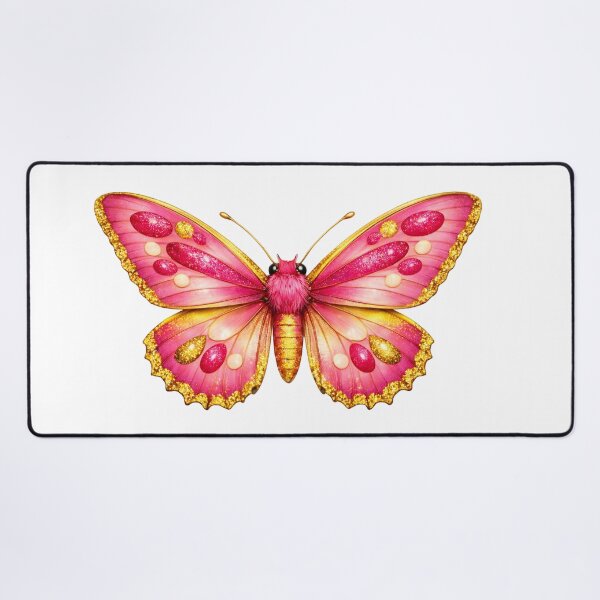 Item preview, Beautiful Pink and Gold Butterfly Illustration. designed and sold by AmirArtisanVibe.