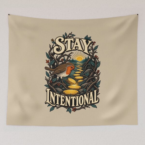 Item preview, Stay Intentional – Robin on the Golden Path designed and sold by VioVibe.