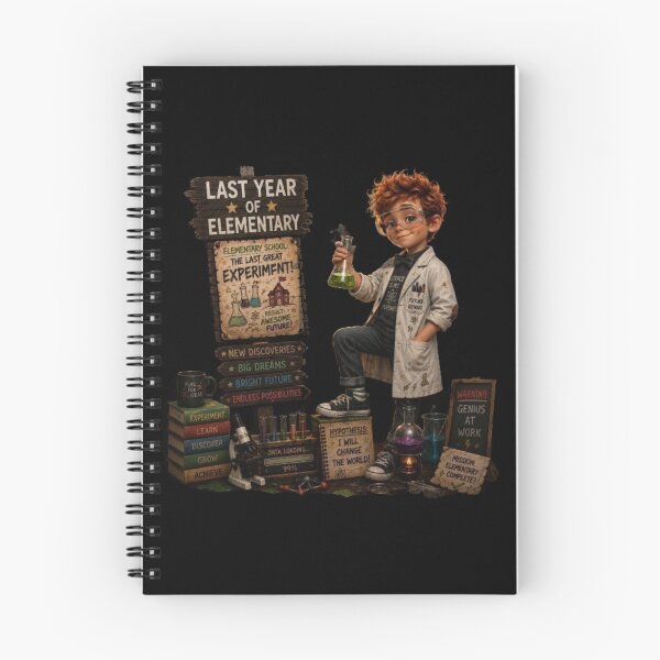 Item preview, First Day of My Last Year in Elementary,The Last Great Experiment Last Year Of Elementary School Boy Genius Scientist designed and sold by Crystal-Tree.