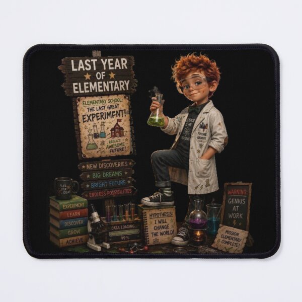 Item preview, First Day of My Last Year in Elementary,The Last Great Experiment Last Year Of Elementary School Boy Genius Scientist designed and sold by Crystal-Tree.