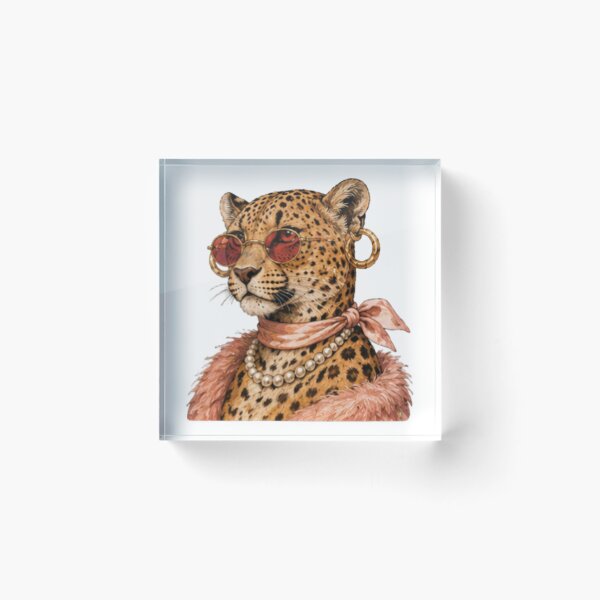 Item preview, Fashion Leopard Queen | Chic Leopard Portrait Art designed and sold by DailyDoodlesBySumbul.