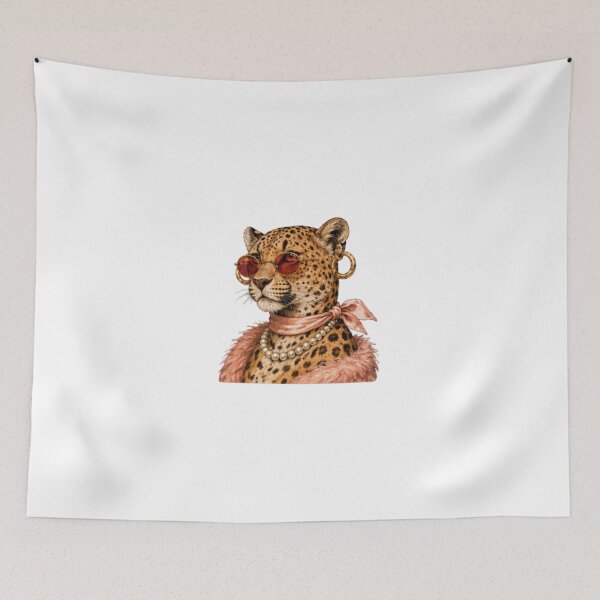 Item preview, Fashion Leopard Queen | Chic Leopard Portrait Art designed and sold by DailyDoodlesBySumbul.