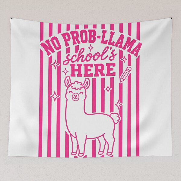 Item preview, No Prob-Llama School's Here Retro Shirt designed and sold by MOCH- ART.