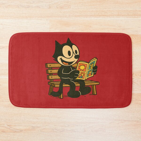 Item preview, VINTAGE CAT SITTING ON A BENCH READING A VINTAGE COMIC STRIP designed and sold by infinitearte.