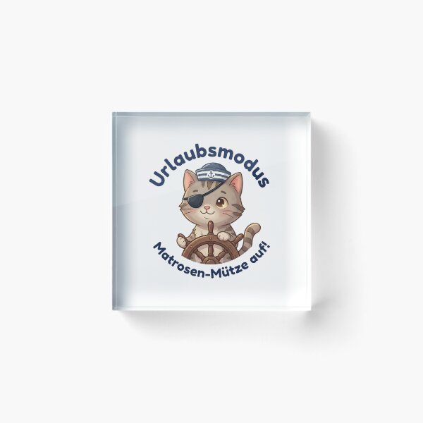 Item preview, Cute Captain Cat - Vacation mode, sailor hat on! designed and sold by 1smillaundfiete.