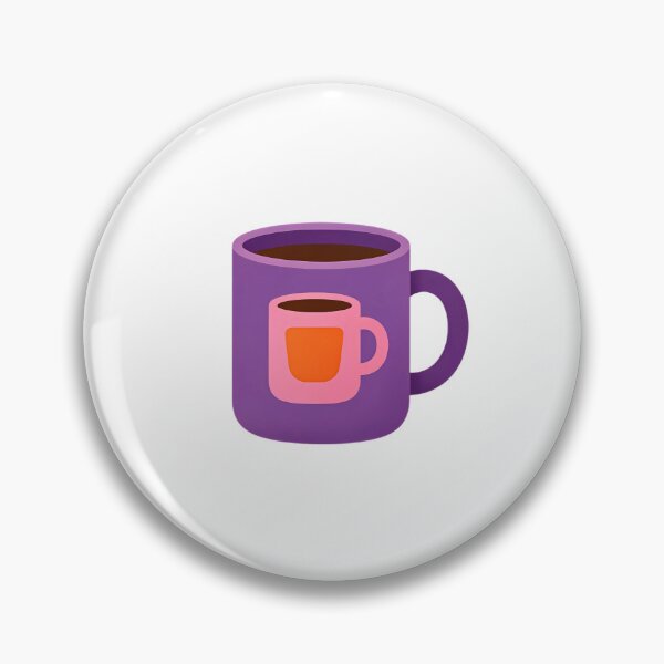 Item preview, Purple Mug with Pink & Orange Nested Cup — Minimalist Coffee Art designed and sold by Bondingbonding.