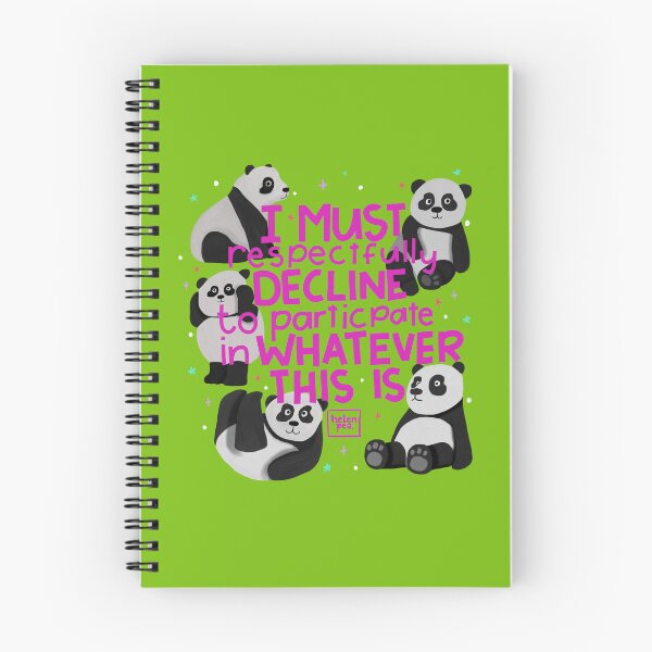 Item preview, Decline To Participate Pandas Illustration designed and sold by HelenPeaStudio.