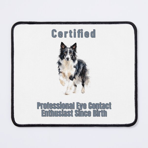 Item preview, Border Collie Stare Funny Dog Lover Watercolour Shirt designed and sold by NatureUnleashed.