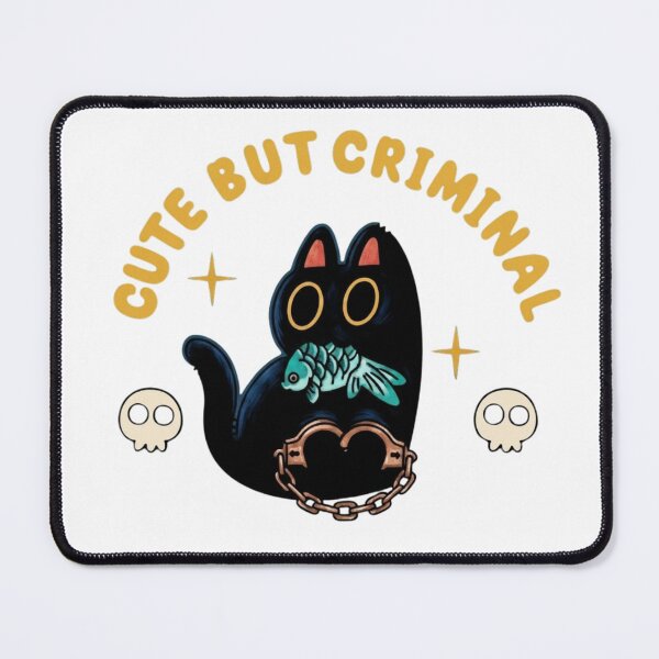 Item preview, Cute But Criminal Cat Funny Black Cat Design – Kawaii Cat Lover Gift designed and sold by SALAHARTICT1.
