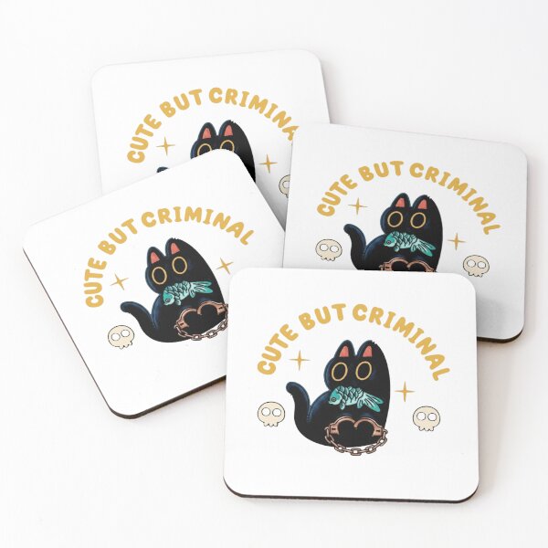 Item preview, Cute But Criminal Cat Funny Black Cat Design – Kawaii Cat Lover Gift designed and sold by SALAHARTICT1.
