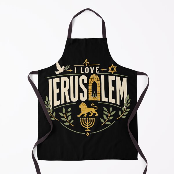 Item preview, I Love Jerusalem Israel Jewish Heritage Art designed and sold by crouchingpixel.