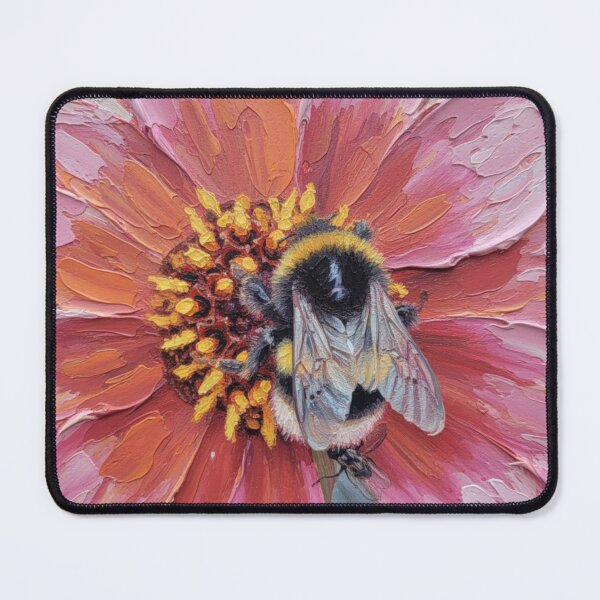 Item preview, Bee on pink flower designed and sold by Pinkgnomie.