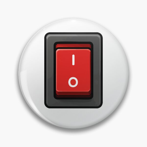 Item preview, Red Electrical Switch Icon designed and sold by VectorForge Studio.