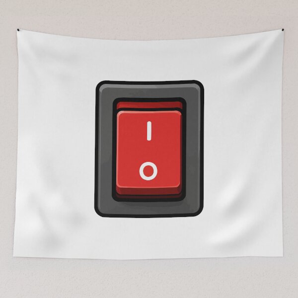 Item preview, Red Electrical Switch Icon designed and sold by VectorForge Studio.