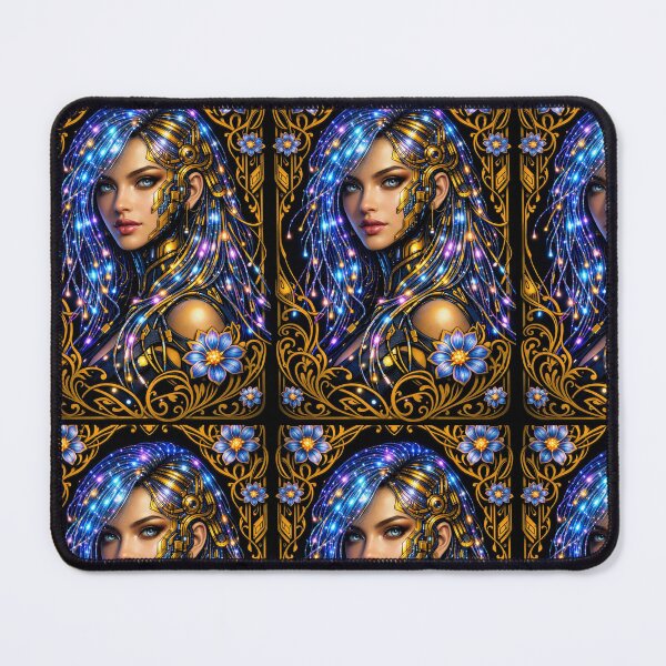 Item preview, Cosmic Goddess Nebula: Psychedelic Starry Portrait designed and sold by Ink-verse-.