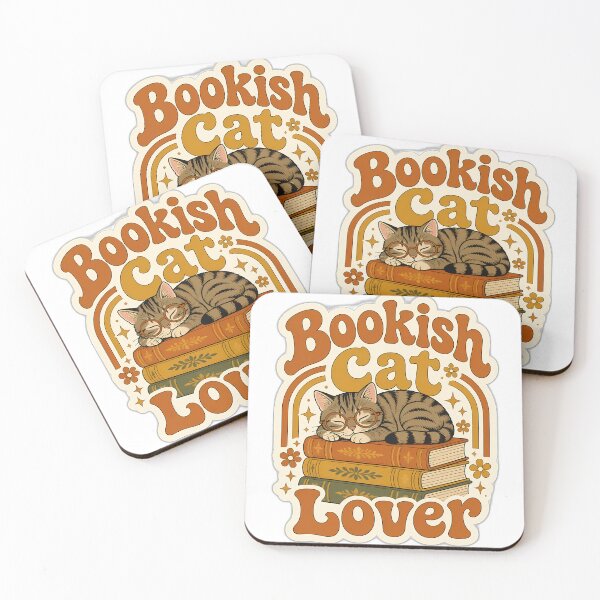 Item preview, Retro Bookish Cat Lover Reading Aesthetic designed and sold by Stickers Hub HUB.