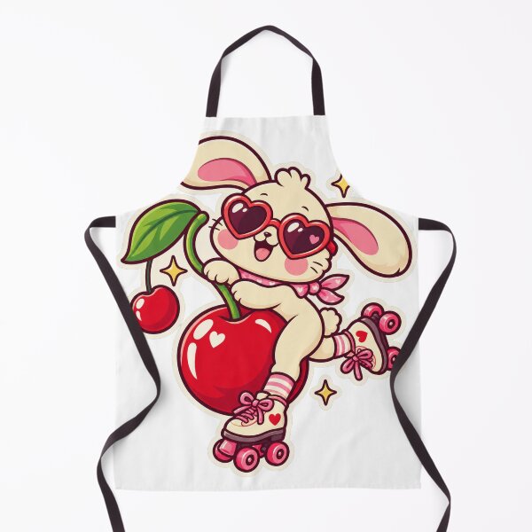 Item preview, Bunny Roller Skating Cherry designed and sold by StickyJoyStudio.