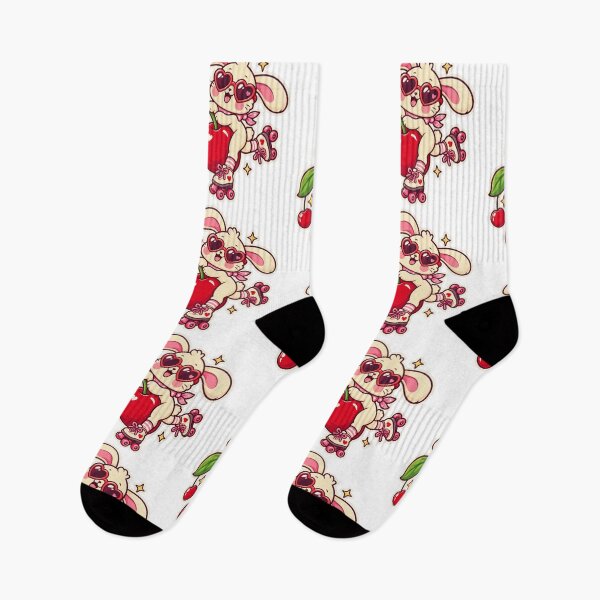 Item preview, Bunny Roller Skating Cherry designed and sold by StickyJoyStudio.