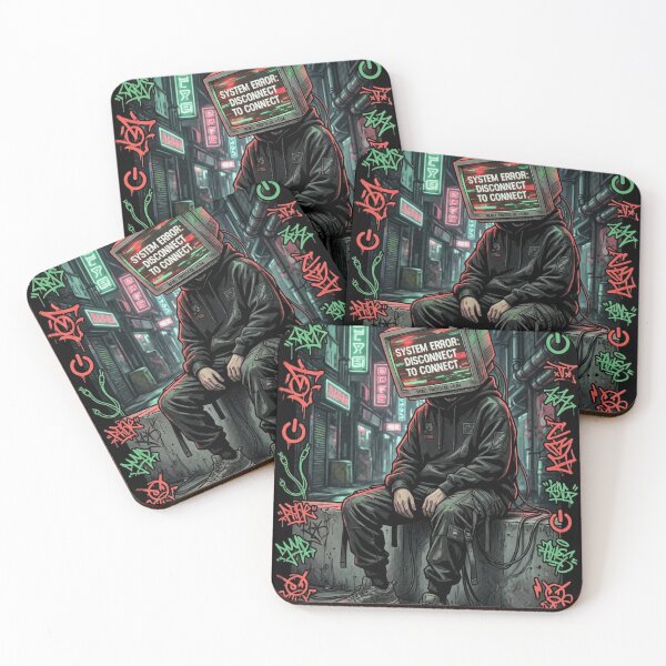 Item preview, Disconnect To Connect - Retro Cyberpunk Monitor Streetwear designed and sold by Noah-Gallery.