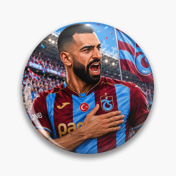 Item preview, Mohamed Salah in Trabzonspor Jersey | Photorealistic Studio Portrait  designed and sold by FlatInkStudio.