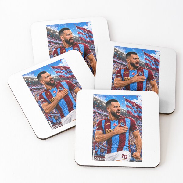Aperçu de l'œuvre Mohamed Salah dans le maillot de Trabzonspor | Portrait photoréaliste en studio créée et vendue par FlatInkStudio.