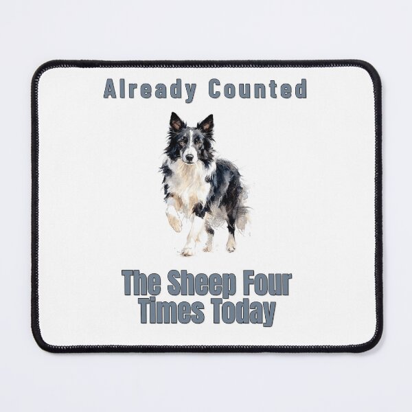 Item preview, Border Collie Counting Sheep Funny Insomnia Watercolour Tee designed and sold by NatureUnleashed.
