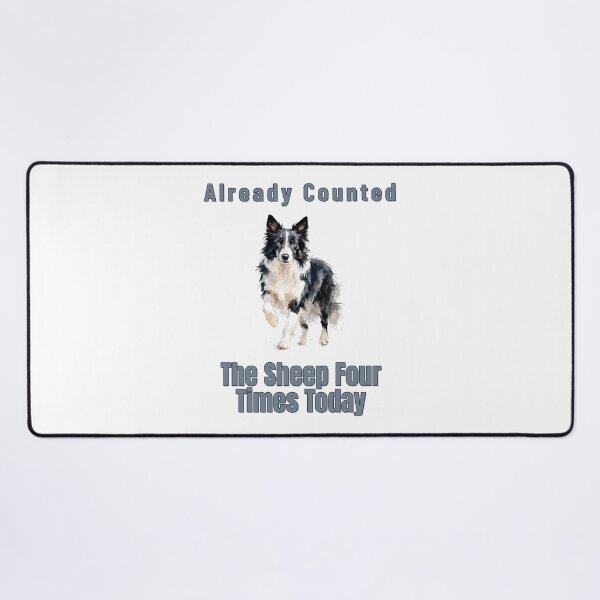 Item preview, Border Collie Counting Sheep Funny Insomnia Watercolour Tee designed and sold by NatureUnleashed.