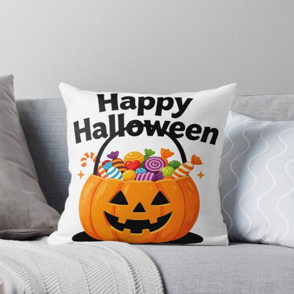 Item preview, Happy Halloween — Pumpkin Basket Full of Candies designed and sold by Bondingbonding.