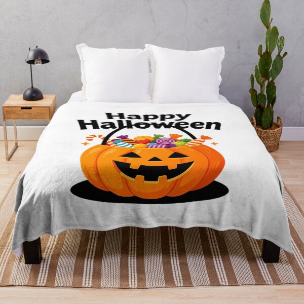 Item preview, Happy Halloween — Pumpkin Basket Full of Candies designed and sold by Bondingbonding.