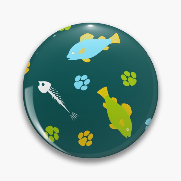 Item preview, cat paw prints and fish  designed and sold by ReflectedCrafts.