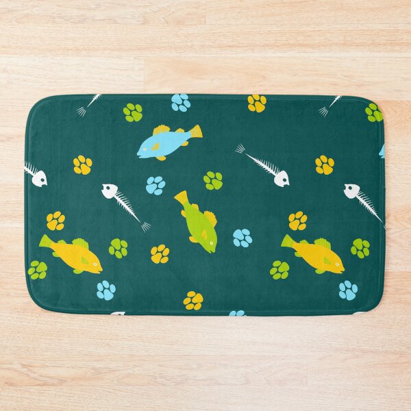 Item preview, cat paw prints and fish  designed and sold by ReflectedCrafts.