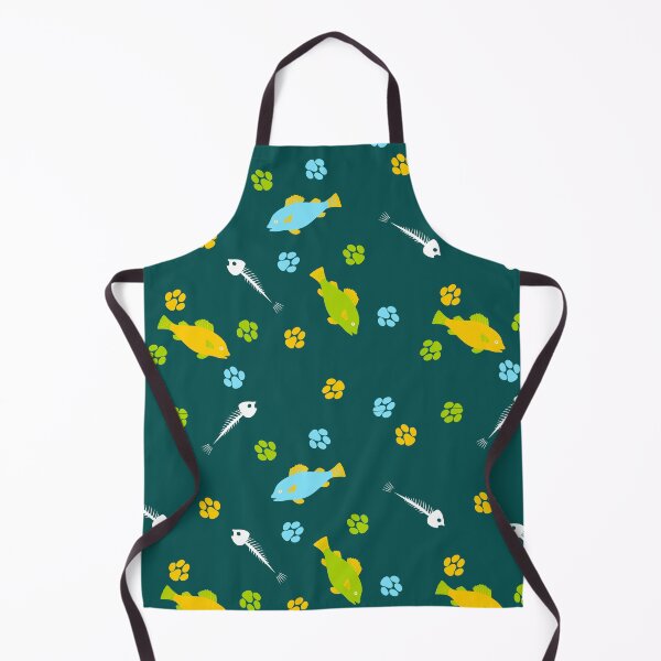Item preview, cat paw prints and fish designed and sold by ReflectedCrafts.