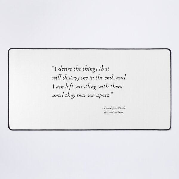 Item preview, A Quote from Sylvia Plath's Personal Writings designed and sold by Poemit.