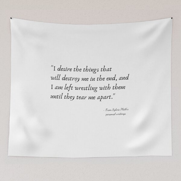 Item preview, A Quote from Sylvia Plath's Personal Writings designed and sold by Poemit.
