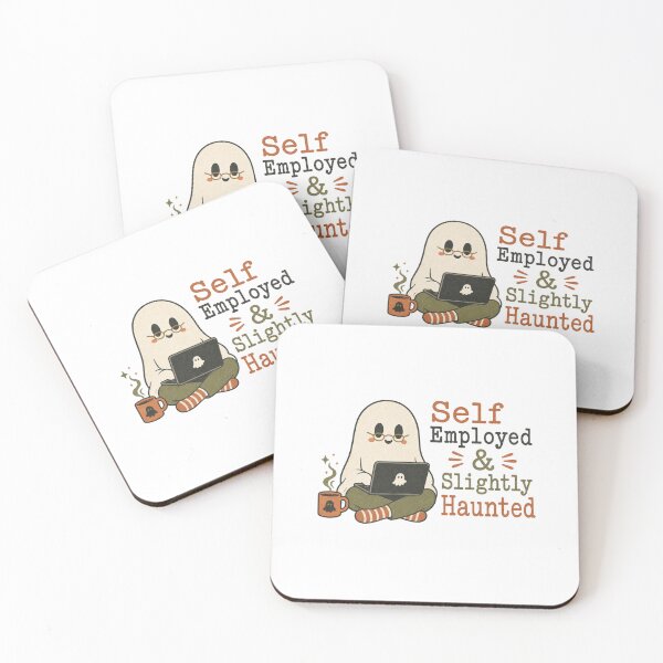 Item preview, Self Employed & Slightly Haunted Shirt, Vintage Ghost Comfort Colors® Tee, Funny Freelancer Halloween Graphic designed and sold by TshirtsLabs.