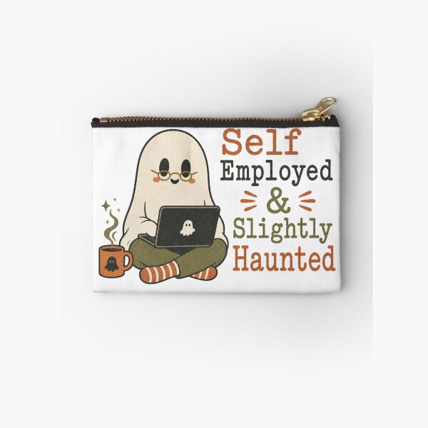 Item preview, Self Employed & Slightly Haunted Shirt, Vintage Ghost Comfort Colors® Tee, Funny Freelancer Halloween Graphic designed and sold by TshirtsLabs.