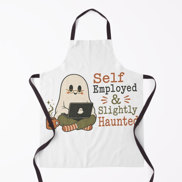 Item preview, Self Employed & Slightly Haunted Shirt, Vintage Ghost Comfort Colors® Tee, Funny Freelancer Halloween Graphic designed and sold by TshirtsLabs.